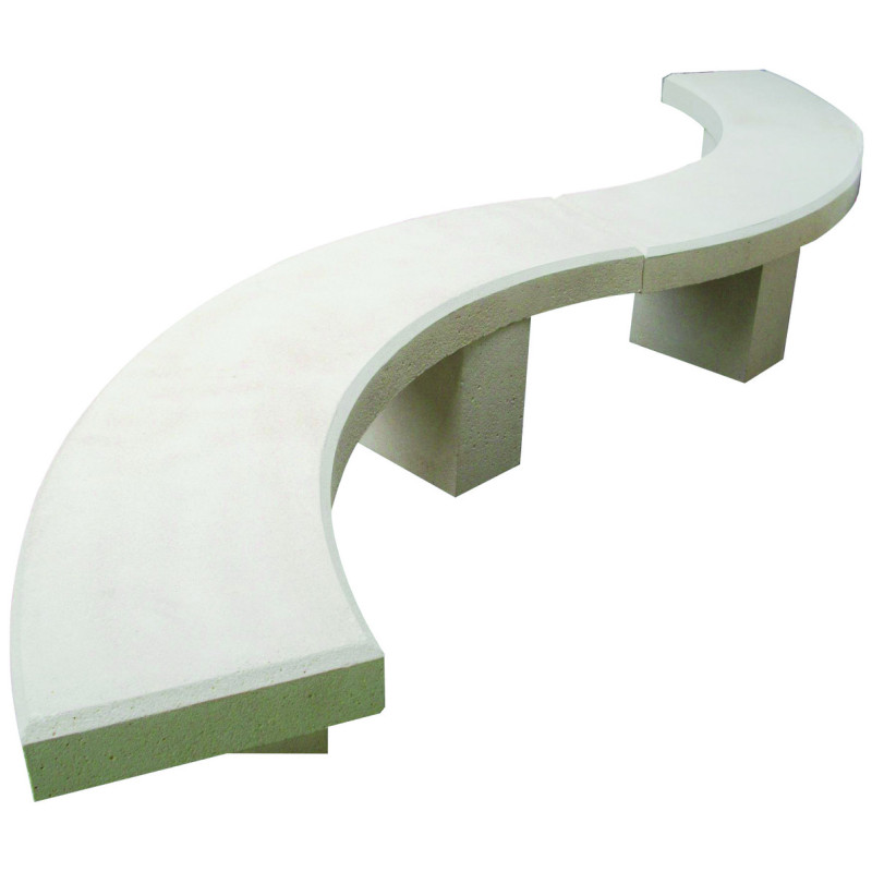 banc sans dossier béton Spirou Discount